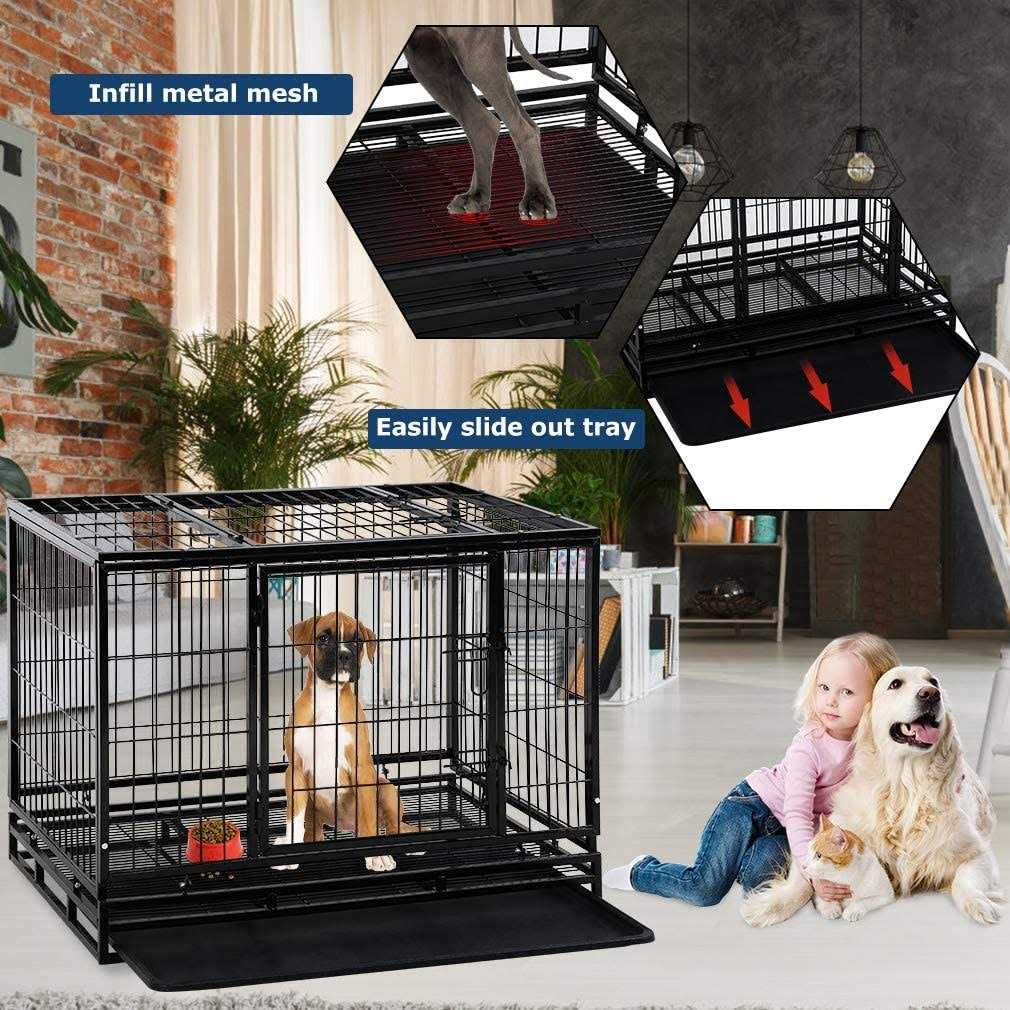 Heavy Duty Dog Crate with Plastic Tray U950885