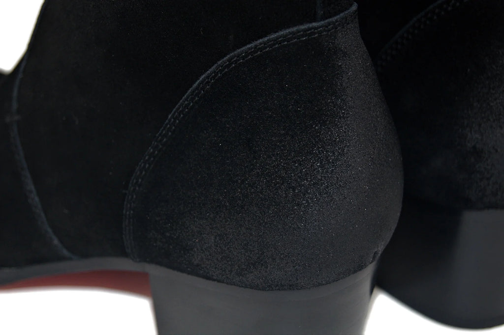Black Suede Chelsea Boots B516