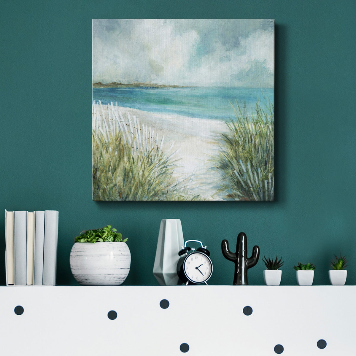 Coastal Fences Gallery Wrapped Canvas 10X10 P843005