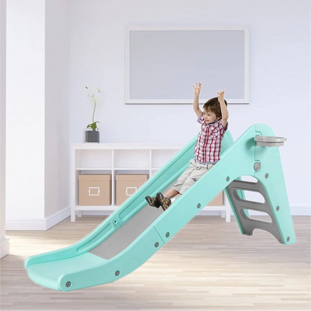 Plastic Kids Slide with Basketball Hoop J1656