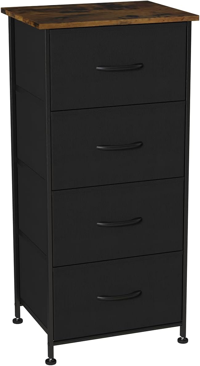 Gray 4 Drawer Fabric Dresser N307432