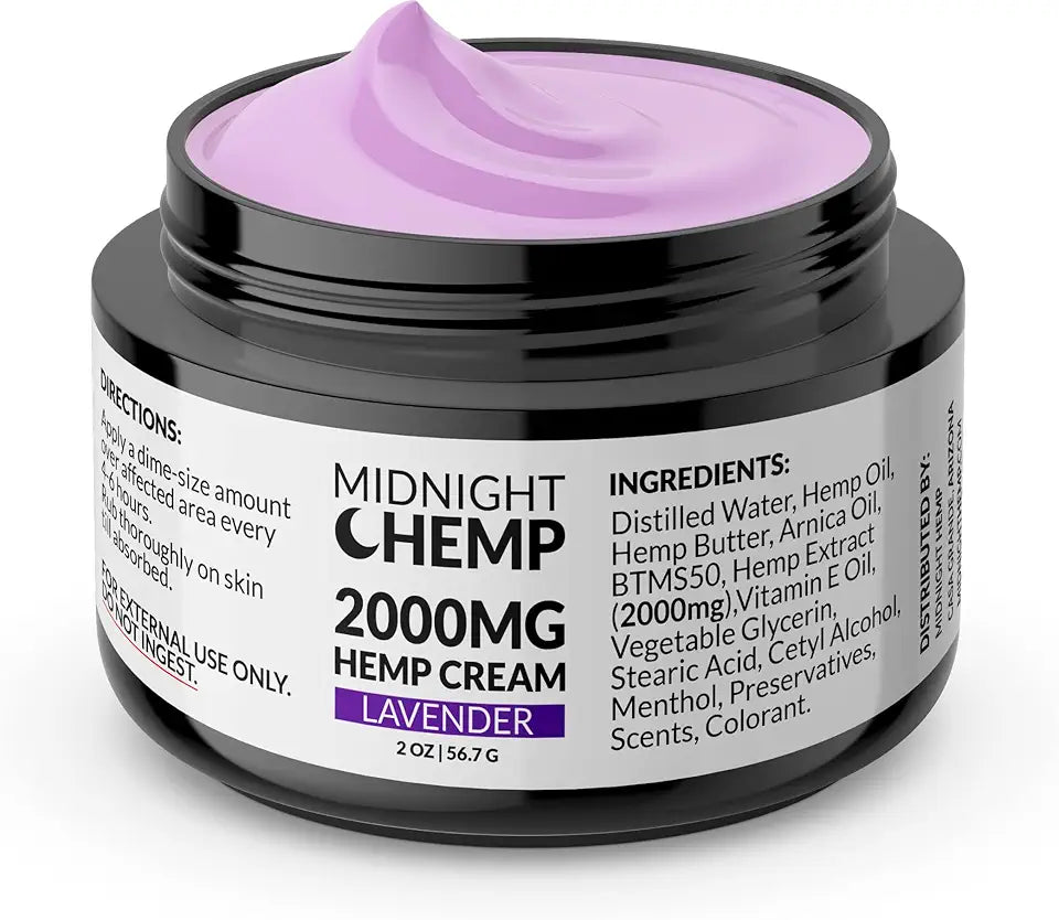 2000mg Lavender Hemp Cream 2 Ounce D35064