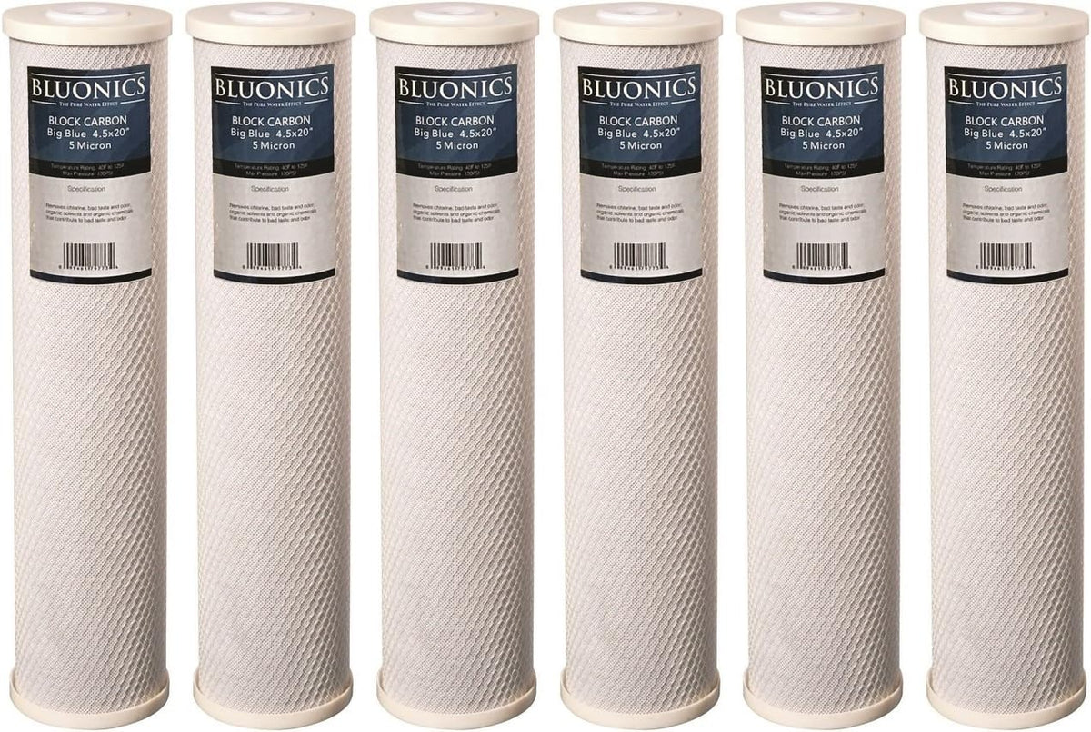 Carbon Block Water Filters 6 pcs 4.5 x 20 Cartridges X581