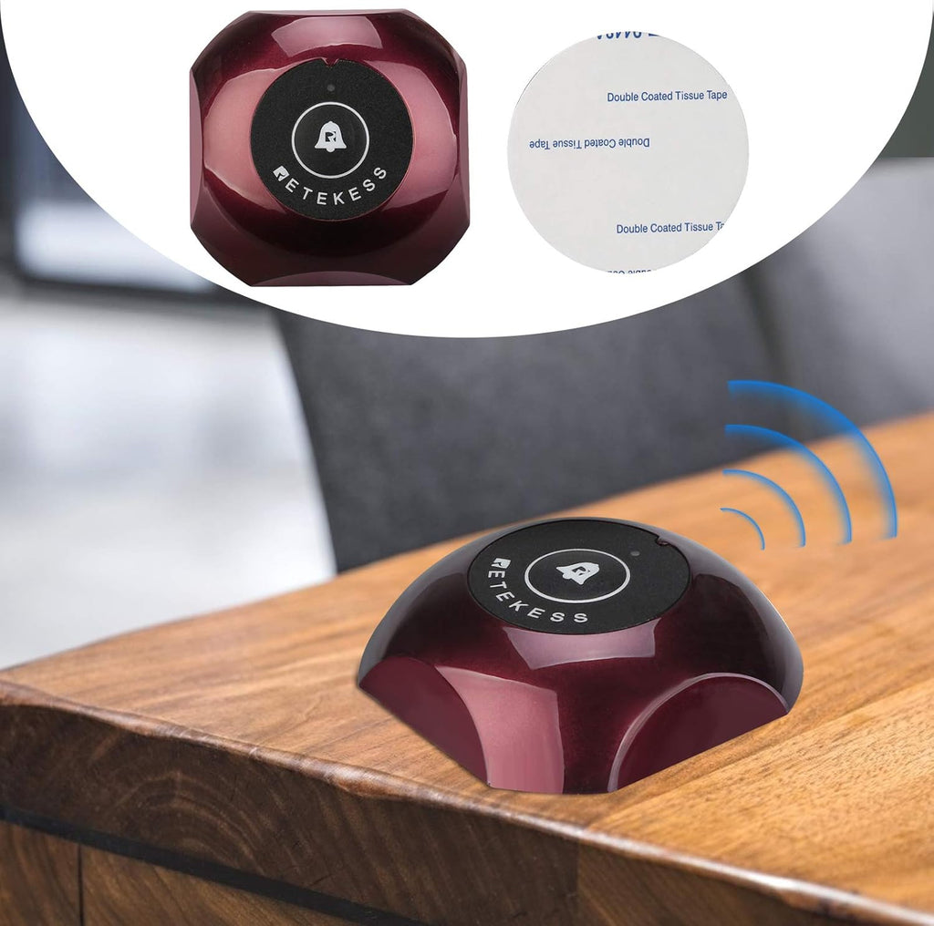 Caregiver Pager, Wrist Call Button, 5 1-Key Call Buttons, Pack of 2 R912