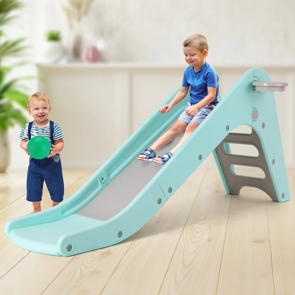 Plastic Kids Slide with Basketball Hoop J1656