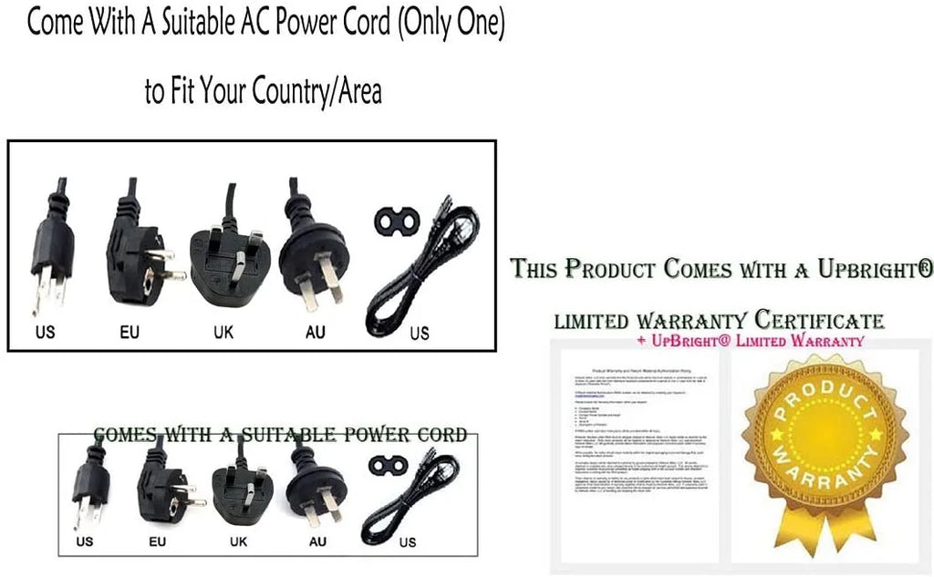 Power Supply Cord Charger for Upright Exercise Bike S5107