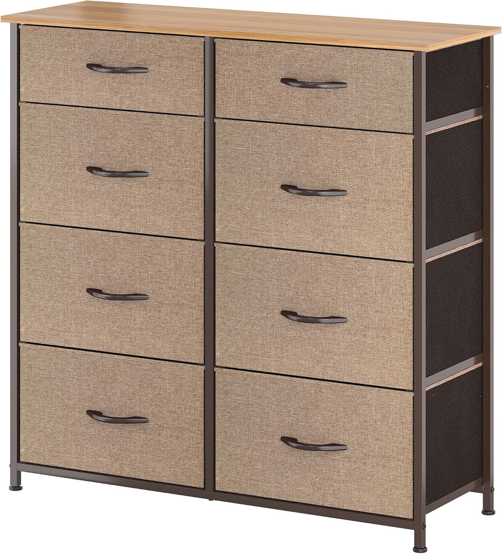 8 Drawer Fabric Dresser with Steel Frame C284846