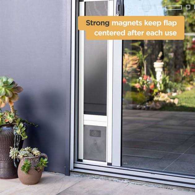 Small Silver Patio Pet Door H175