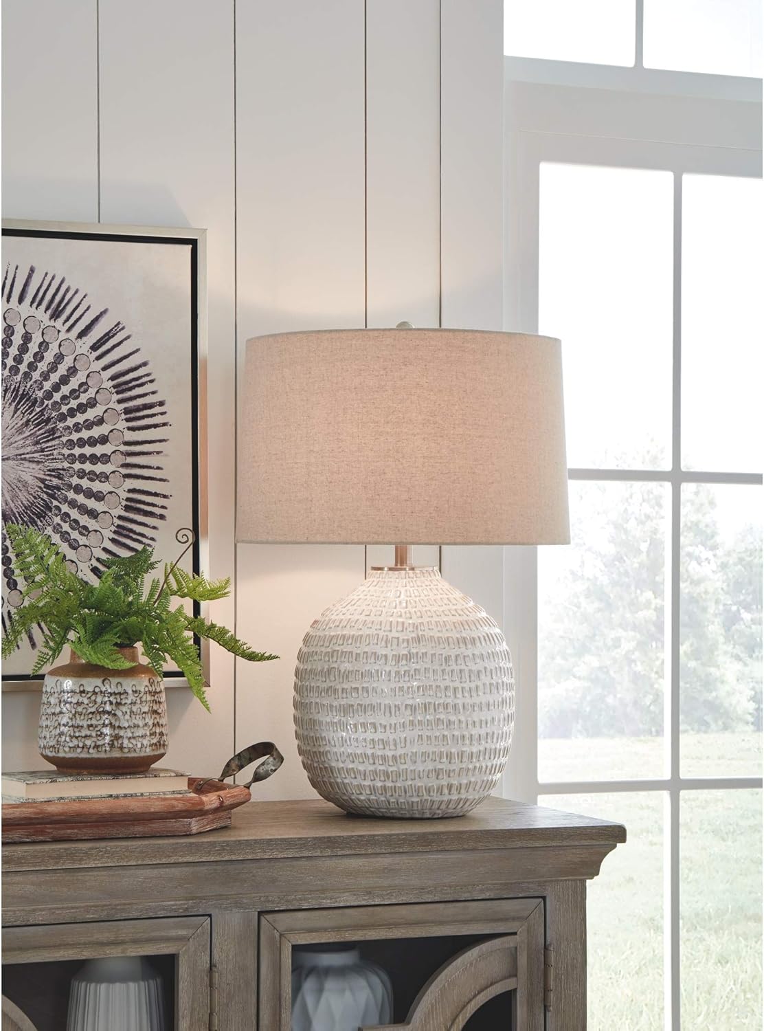 Beige Ceramic Table Lamp Q429