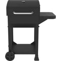Black Cart-Style Charcoal Grill with Side Shelf W569