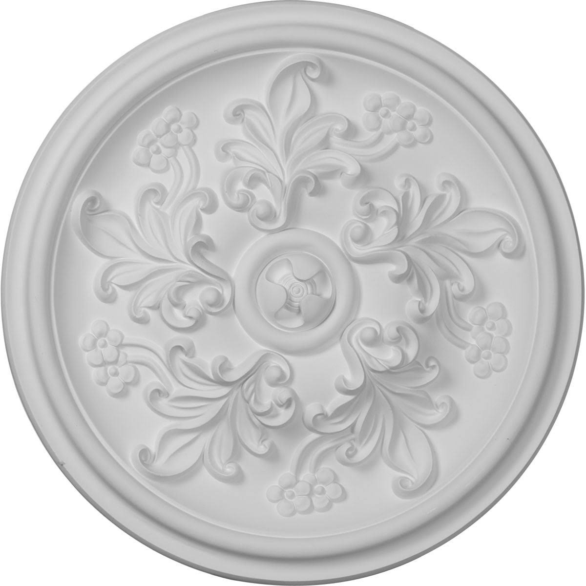 Hand-Painted Pearl White Ceiling Medallion F509491