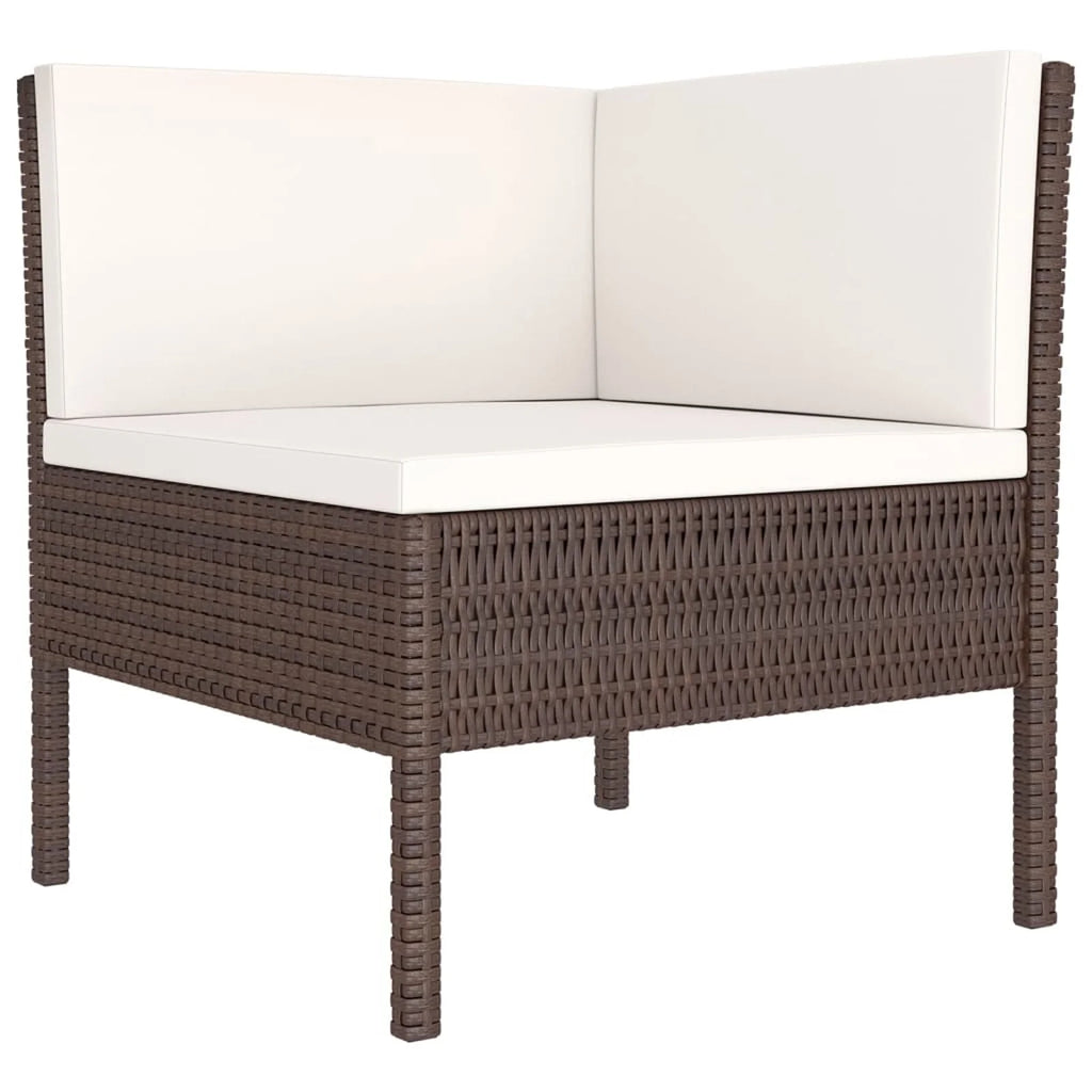 12 Piece Brown Poly Rattan Sectional Outdoor Furniture Set J725