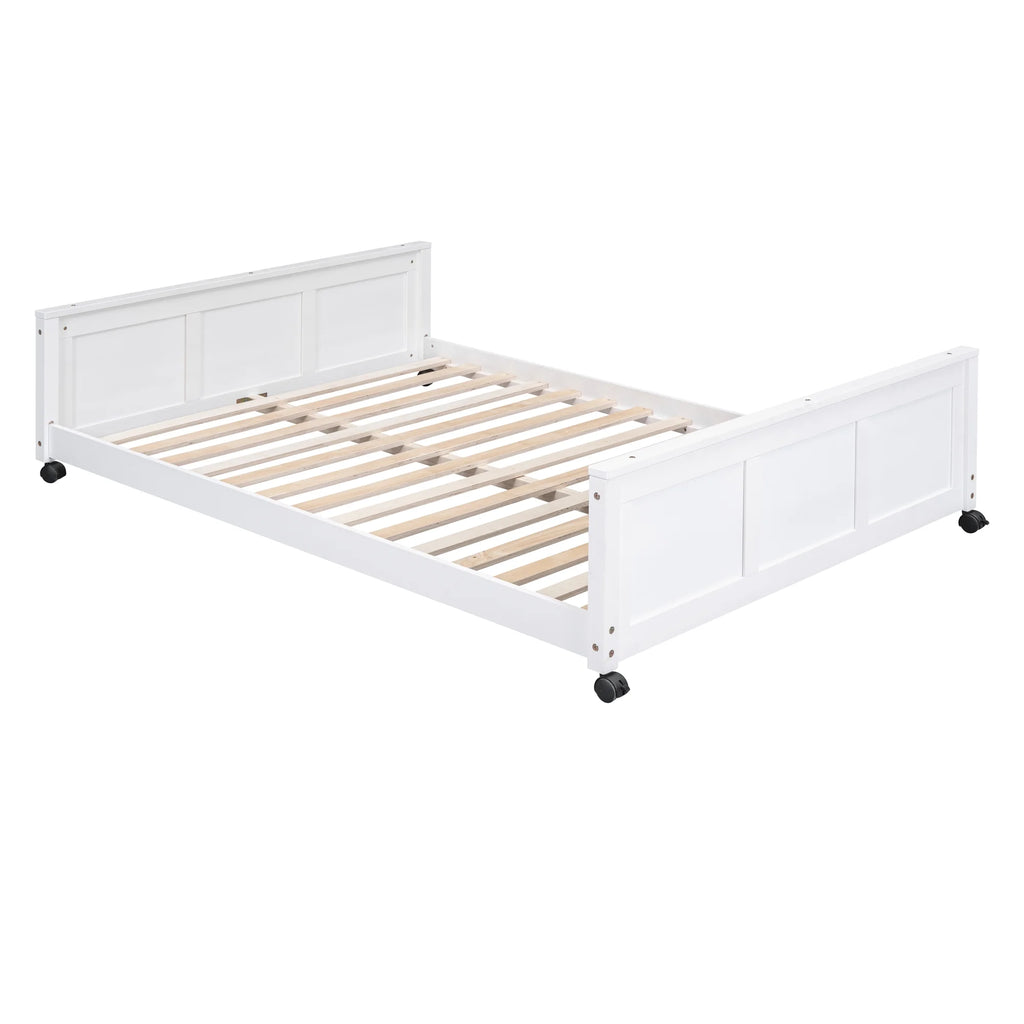 Full Over Full Bunk Bed with Desk, White F860913