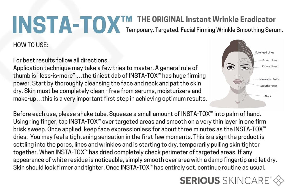 Instant Wrinkle Smoothing Serum, 2 Pack of Two .75 oz. Tubes E6851