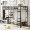 High Loft Bed with Desk and Shelves T774617