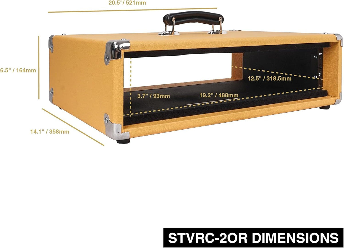 2U Amp Rack Case, 12.5 Depth, Orange Y386