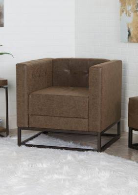 Brown Upholstered Accent Chair with Metal Base O160945