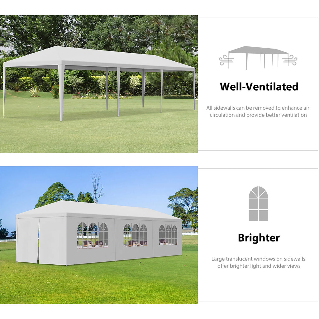 10'x30' White Outdoor Party Tent B66511