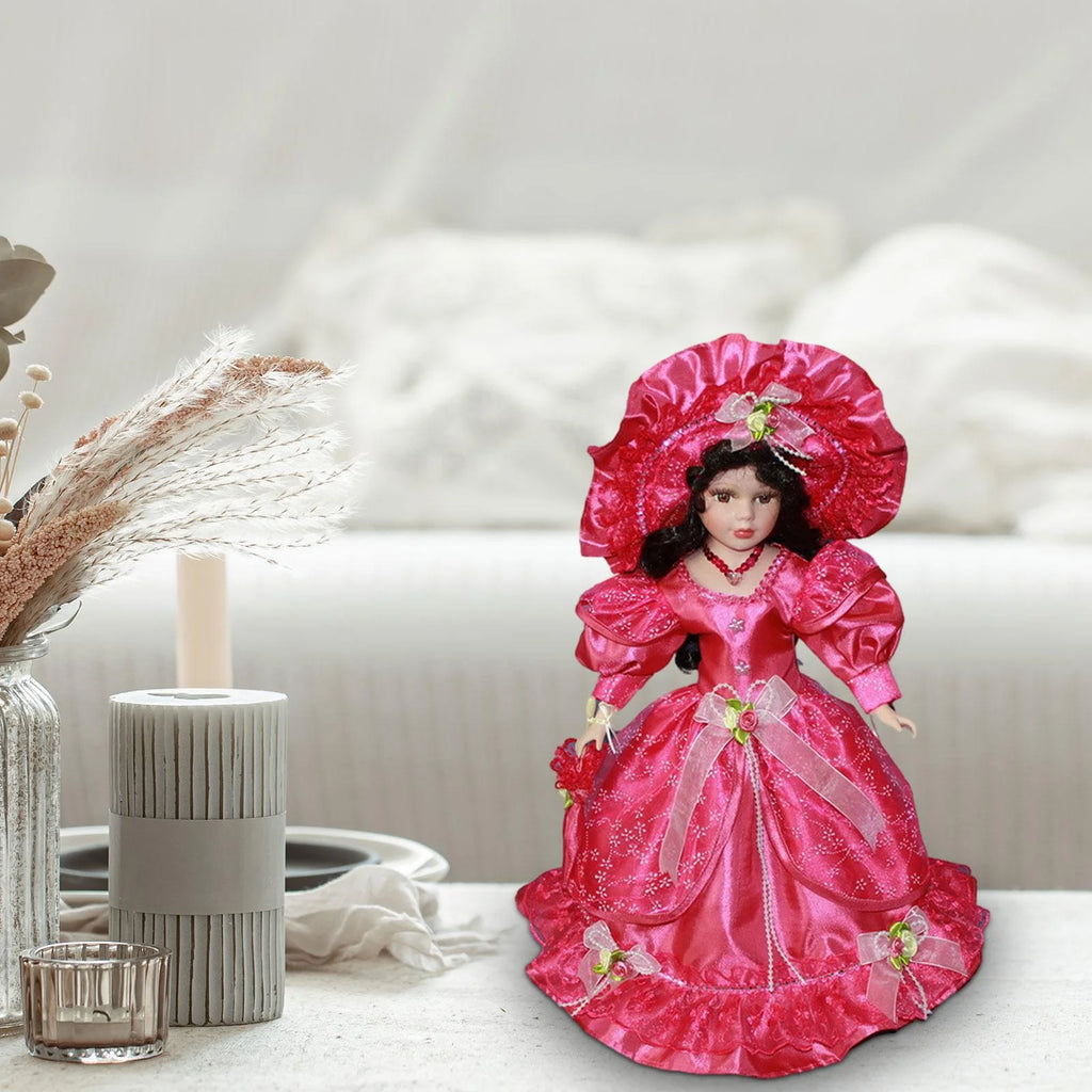 Pink Ceramic Doll Porcelain Figures Z161383