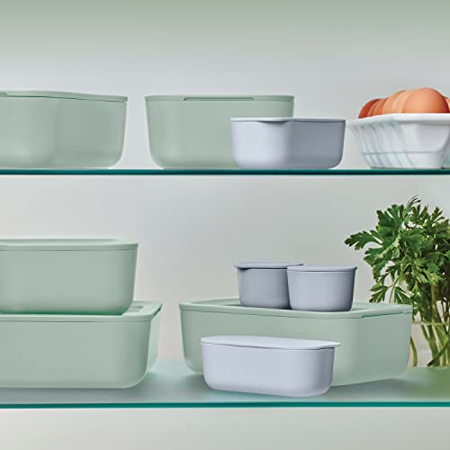 14 Pieces Ceramic Coated Glass Food Storage Set with Glass Lids J90802