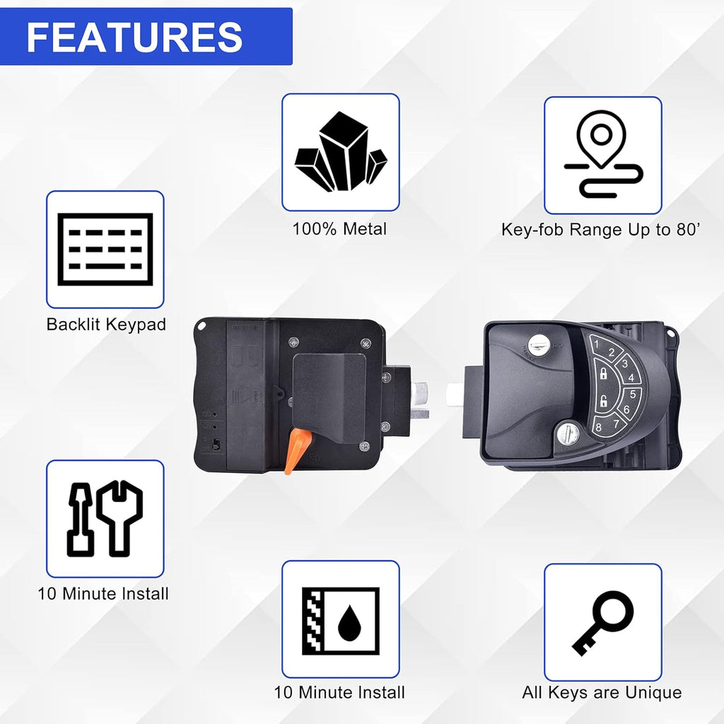 Waterproof Shockproof Metal RV Door Lock with Keypad Z277199