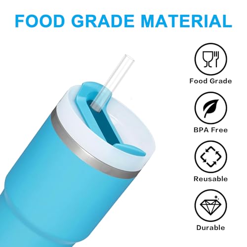 6PCS Replacement Straws for Stanley 20oz 14oz Tumbler, Reusable Clear Straws, BPA Free V575536