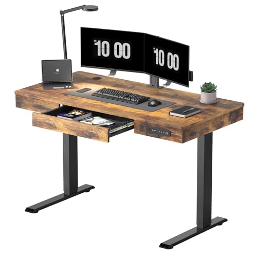 White 48 x 24 Inches Height Adjustable Electric Standing Desk C90723
