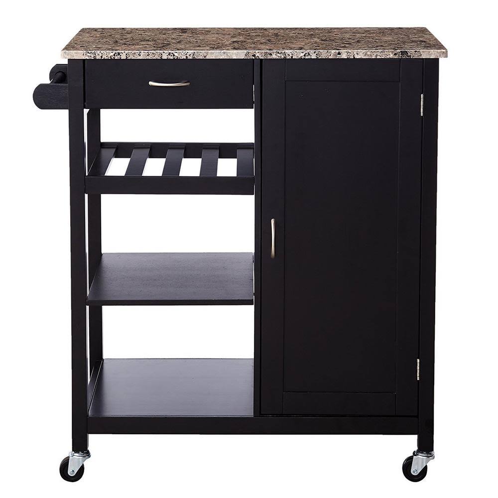Black Kitchen Island Cart B25566
