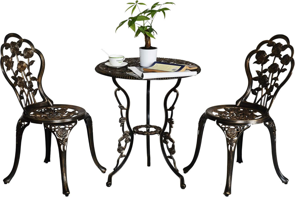 4 Piece Cast Aluminum Patio Conversation Set X46415