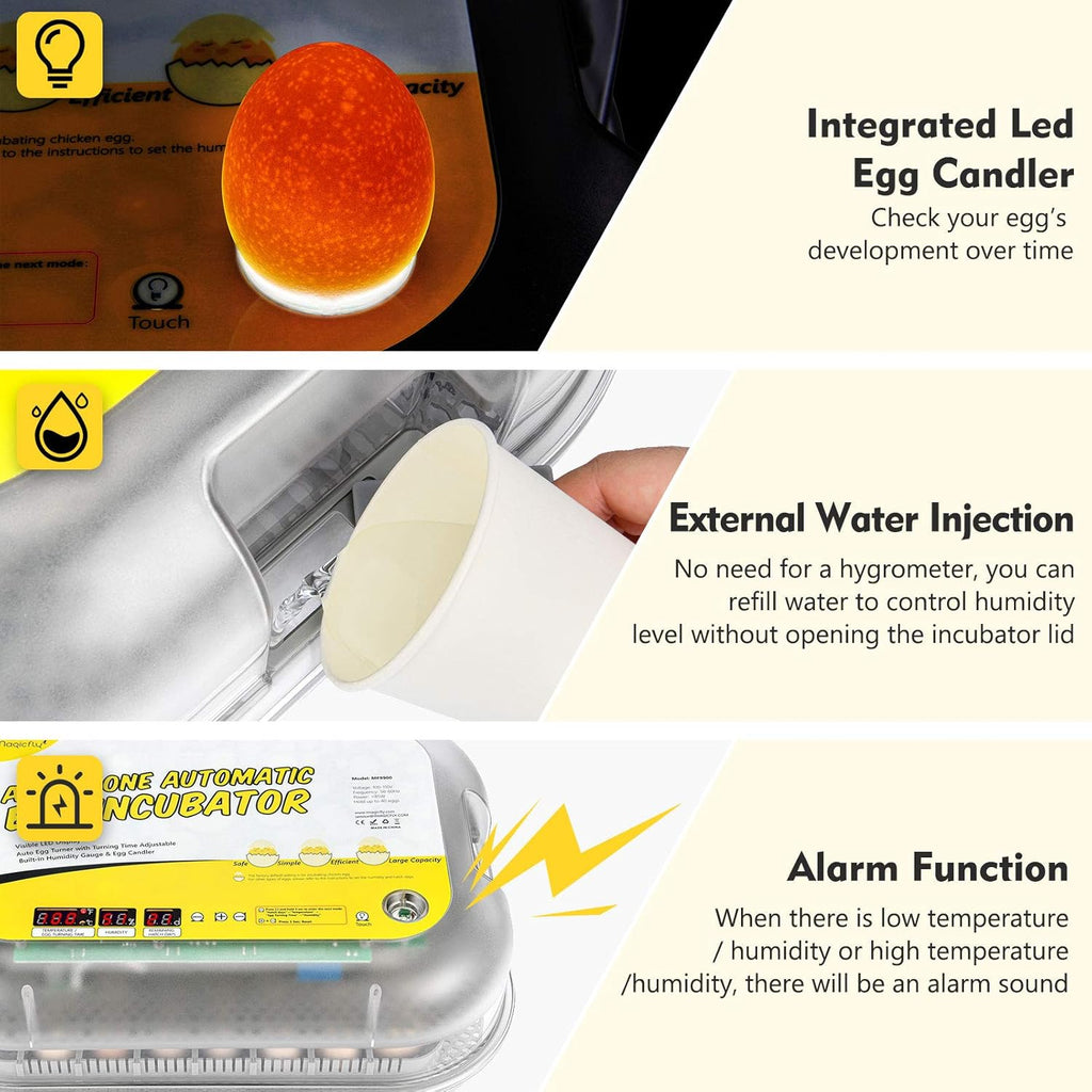 40 Egg Automatic Egg Incubator with LED Candler K516454