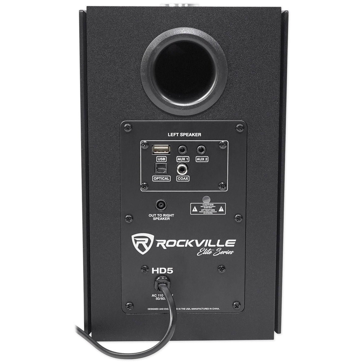 5x22 Powered Bluetooth Bookshelf Speakers with Stands C511