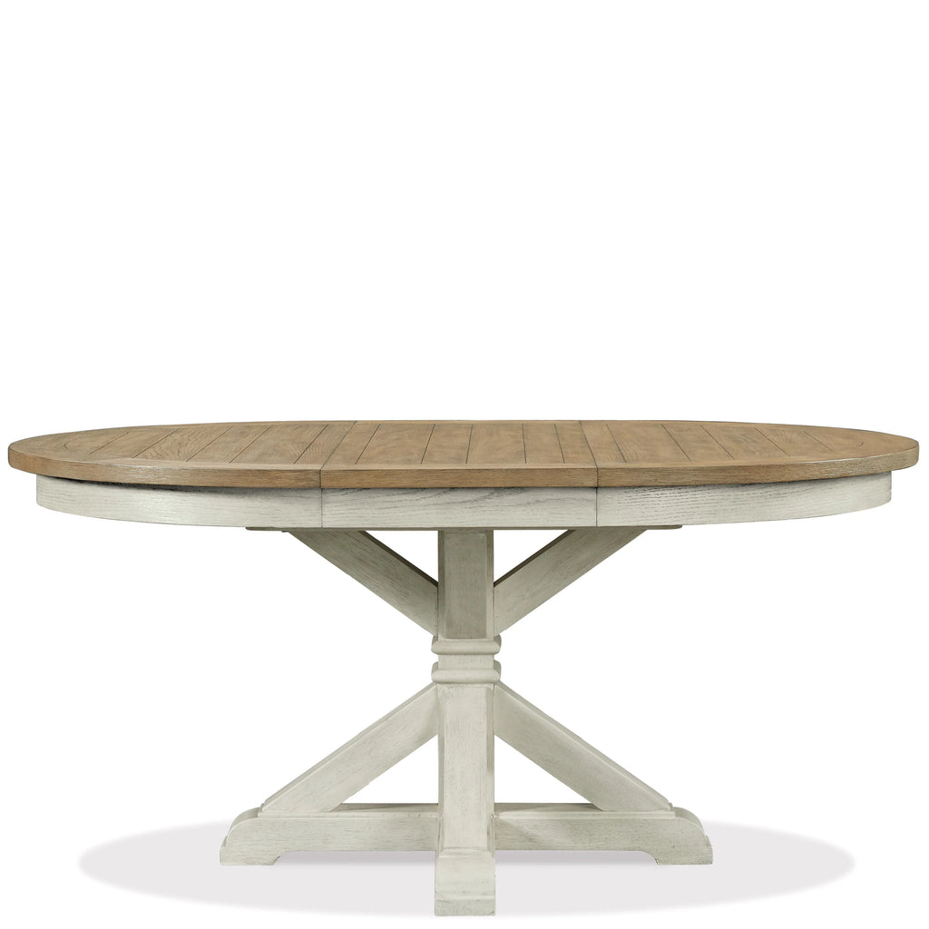 5-Piece Round Pedestal Dining Set with 4 Side Chairs M703
