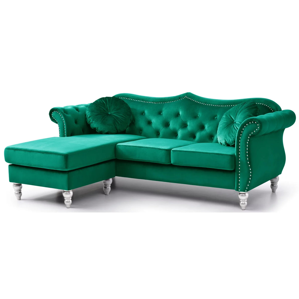 Green Sofa Chaise F6573