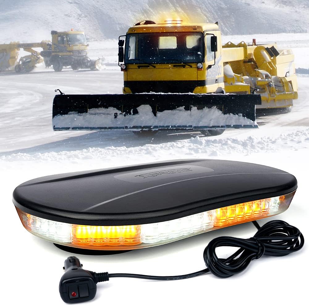 Green COB LED Rooftop Strobe Beacon Lights Bar, Magnetic Base, Pack of 2 O681