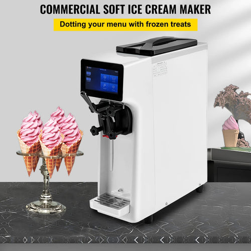 1000W Countertop Soft Serve Ice Cream Machine with 4.5L Hopper P8326