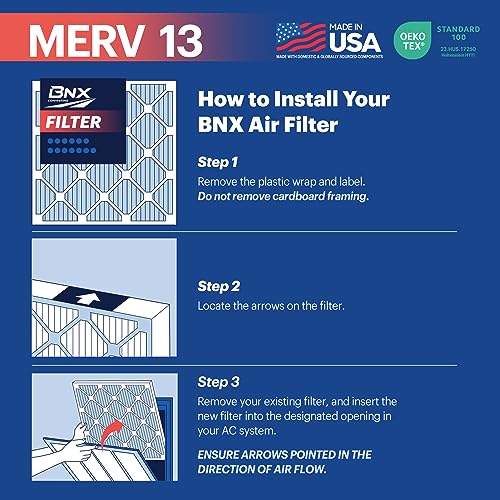 16x25x1 MERV 13 Pleated Air Filter 4-Pack T44292