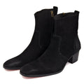 Black Suede Chelsea Boots B516