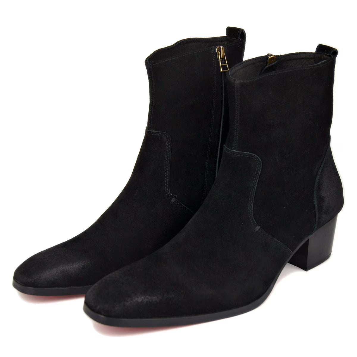 Black Suede Chelsea Boots B516