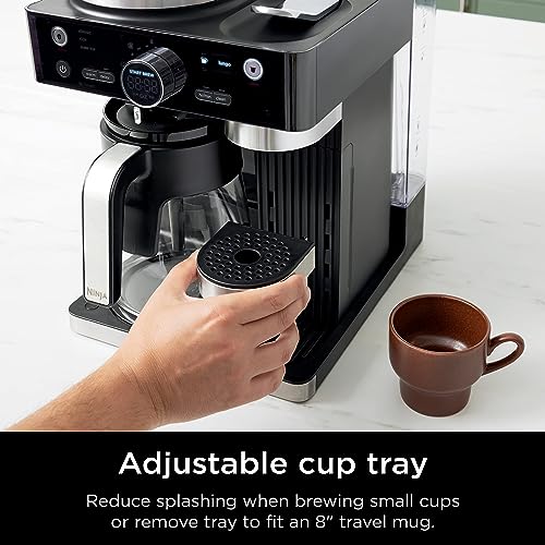 Espresso & Coffee Maker with Built-in Frother, Black H3951