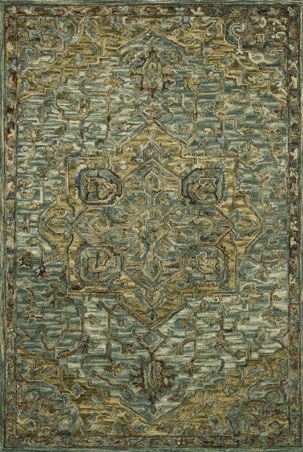 Dark Green Tobacco 7'9 x 9'9 Rug Z6544