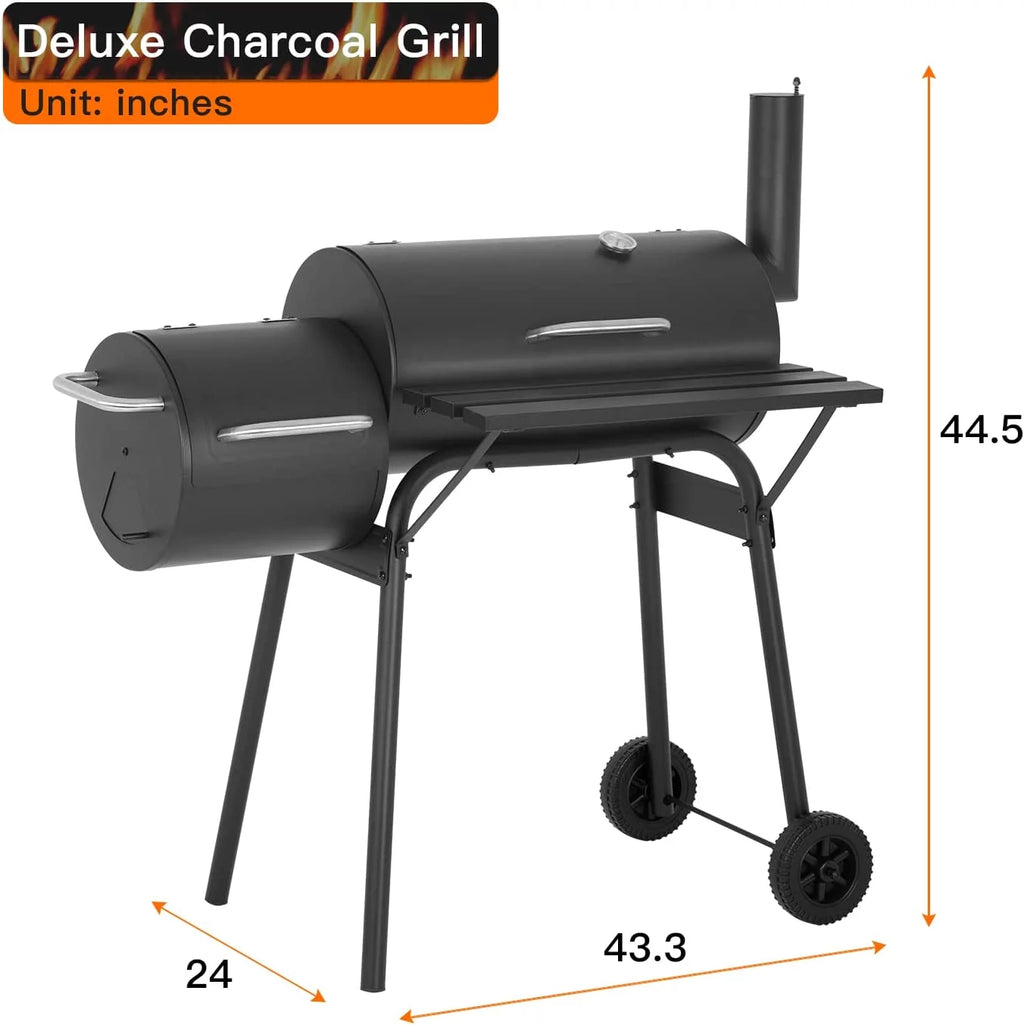 Charcoal Grills Outdoor BBQ Grill Portable Grill Offset Smoker W7058