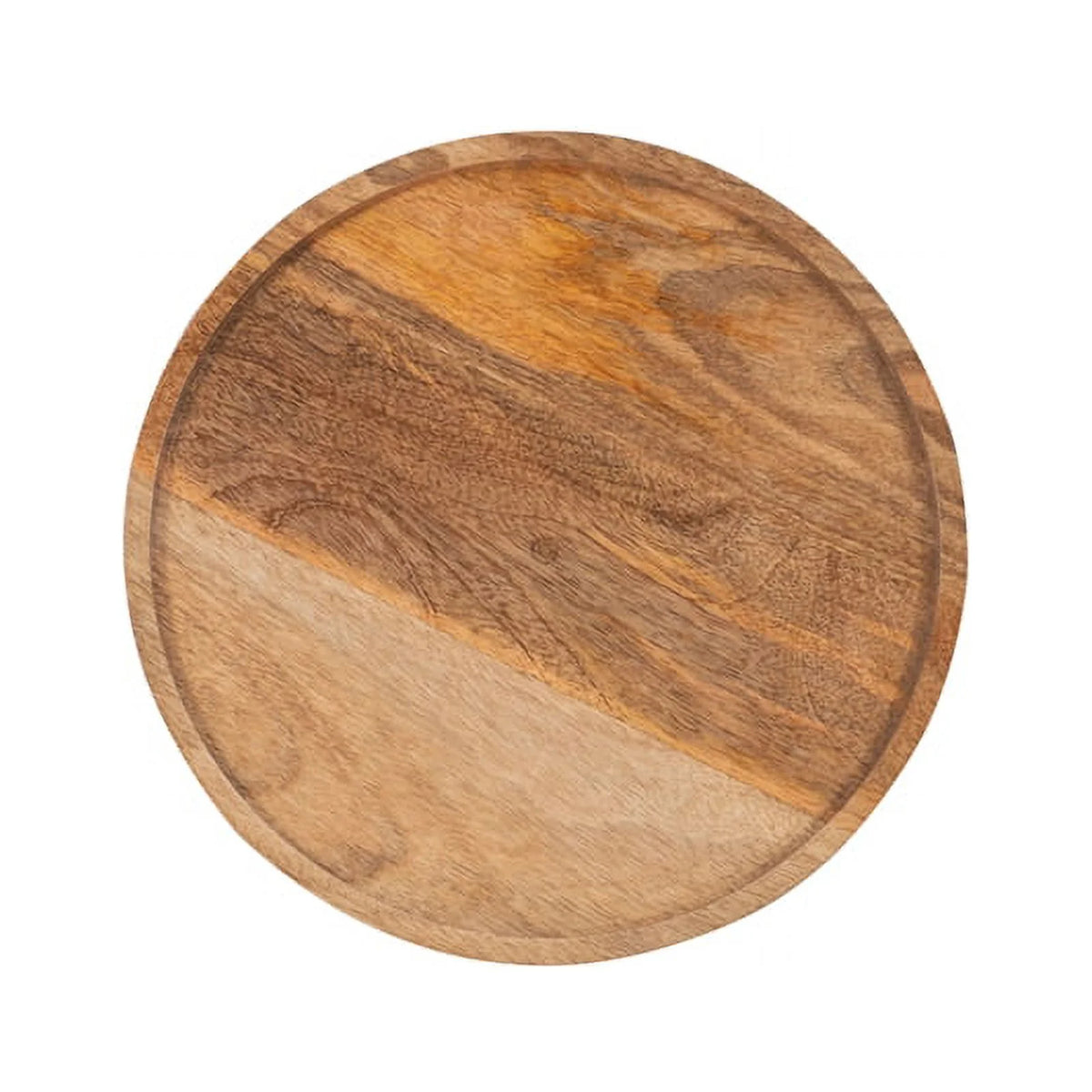 Mango Wood and Aluminum Side Table H477
