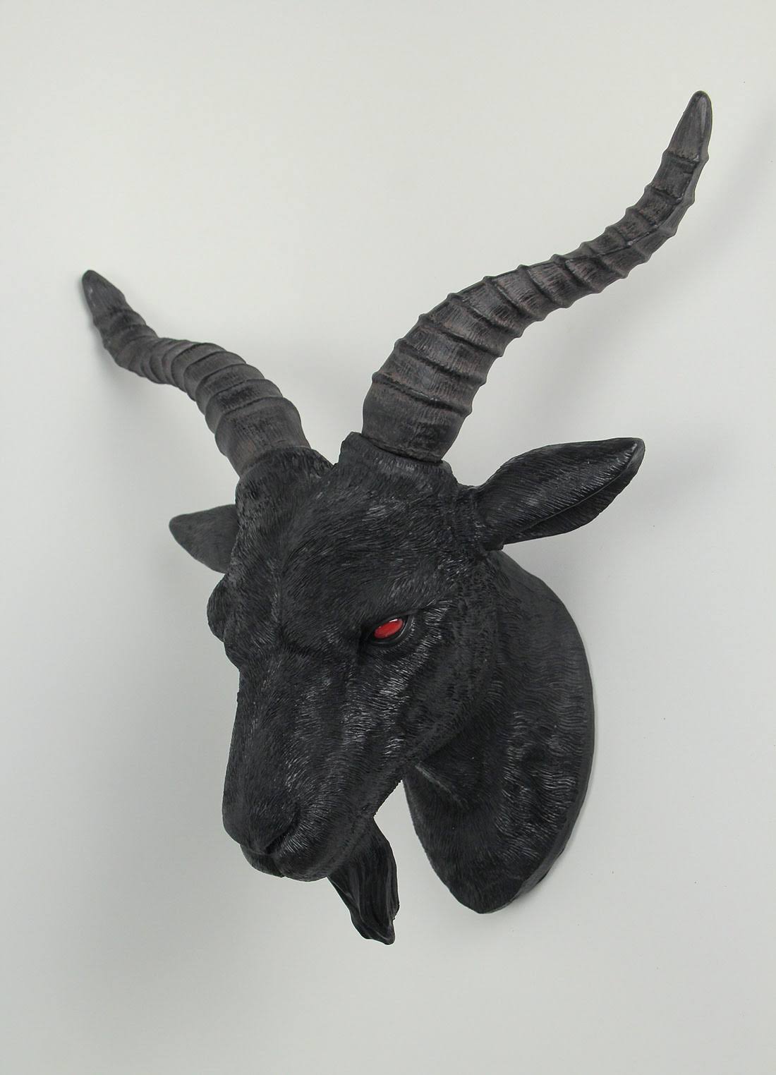 Black Baphomet Goat Head Wall Hanging Decor Q10295
