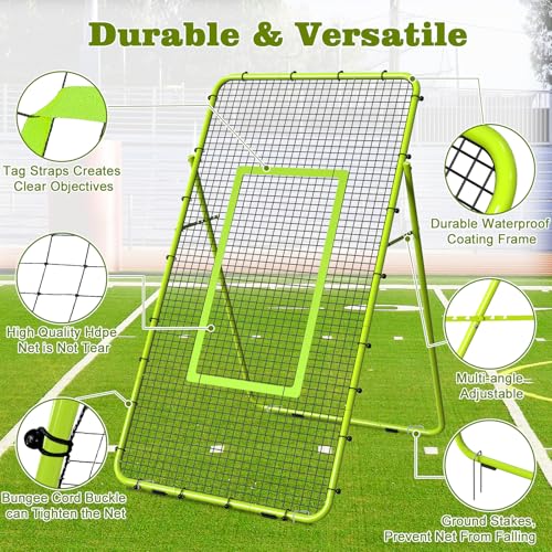 Adjustable 7x4 FT Volleyball Rebounder Net Z972
