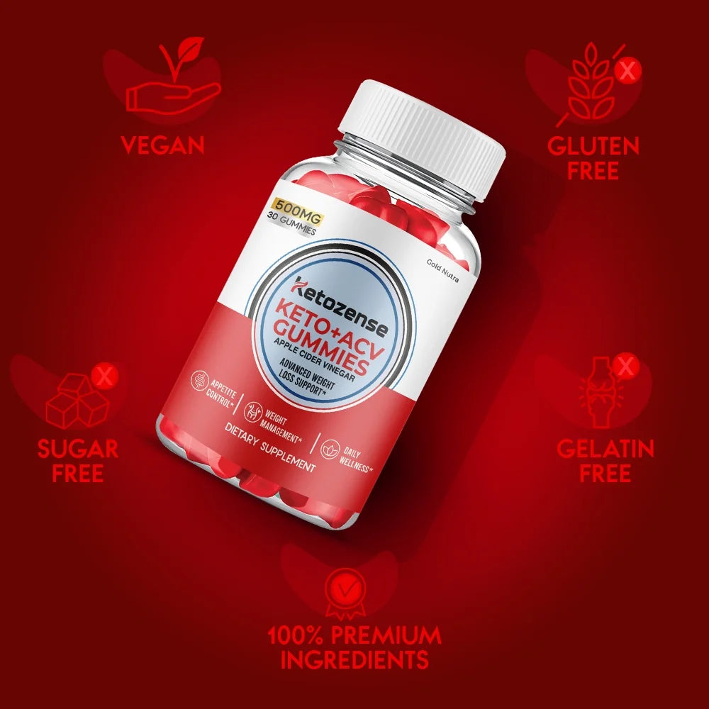Keto ACV Gummies with Vitamin B12, Pomegranate and Beet Root 5 Pack K57841