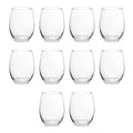 Stemless Wine Glasses 15 oz Set of 10 Clear G5577