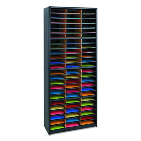 72 Compartment Black Literature Organizer Z22807