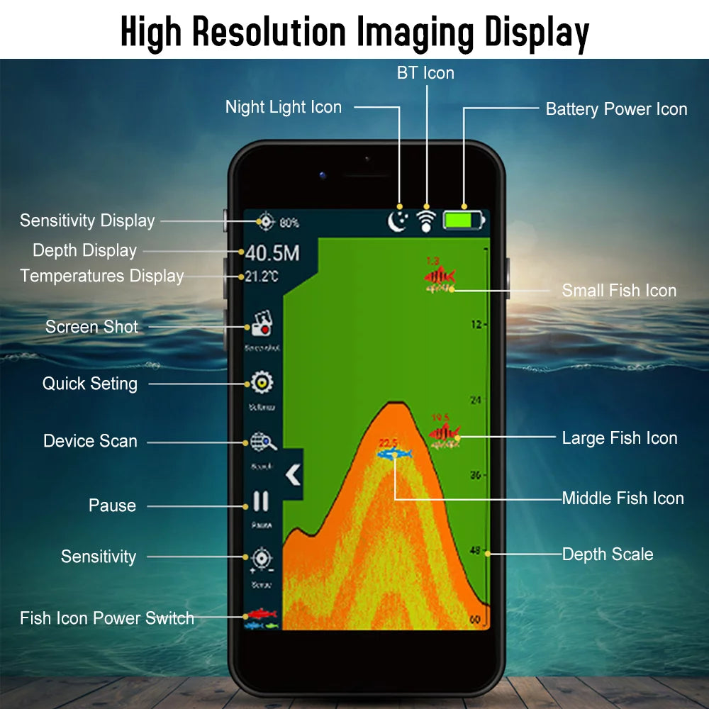 Portable Fish Detector Depth Finder T470492