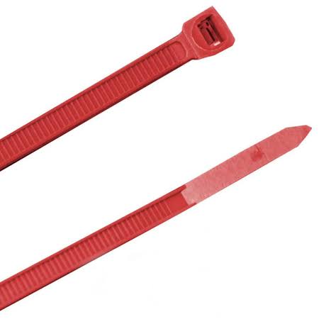 8-Inch Standard Duty Cable Ties, Red, 100-Pack S7312