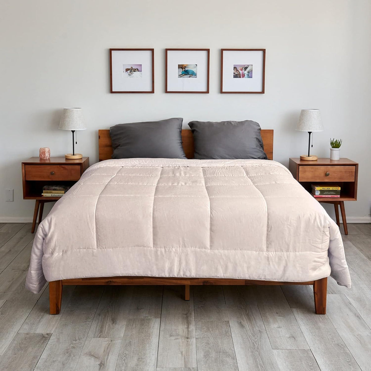 King Grey Down Alternative Eucalyptus Comforter N41938